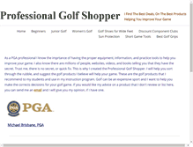 Tablet Screenshot of professionalgolfshopper.com